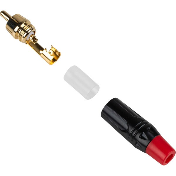 Main product image for RCA Gold Plated Male Plugs 2 Red 2 White with 6mm Cable Entry091-058